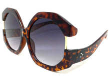 Oversized Vintage Retro Style SUNGLASSES X-Large Huge Tortoise Frame 80848