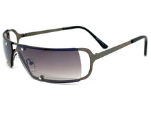 Contemporary Modern Wrap Style SUNGLASSES Gunmetal Frame E0943