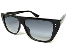 Classic Vintage Retro Style SUNGLASSES Square Black Frame - Light Gradient Tint 1876