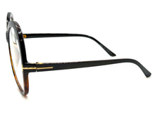 Oversized Vintage Retro Style Clear Lens EYEGLASSES Large Round Black Frame E2085