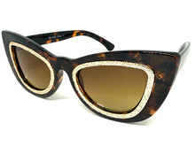 Exaggerated Classic Vintage Retro Cat Eye Style SUNGLASSES Funky Tortoise Frame 1639