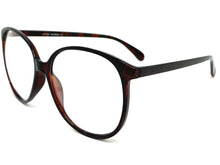 Oversized Classic Vintage Retro Style Clear Lens EYEGLASSES Large Round Brown Frame I129