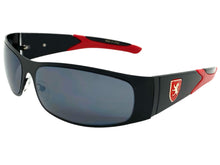 Classic Contemporary Modern Wrap Style SUNGLASSES Sleek Black & Red Frame 3727