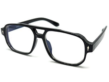 Classic Vintage Retro Style Clear Lens Blue Light Block Computer EYEGLASSES Black Frame 55013