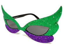 Vibrant Mardi Gras Party Club Beach Cruise Raver Festival SUNGLASSES Fun Shades Glitter Frame C924