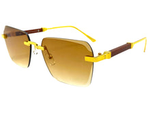 Classy Elegant Luxury Modern Style SUNGLASSES Rimless Gold Frame 5331