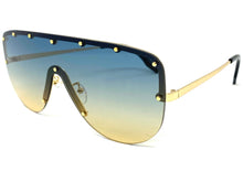 Oversized Exaggerated Modern Retro Style SUNGLASSES Large Gold Frame 2280