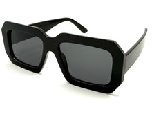 Classic Vintage Retro Style SUNGLASSES Thick Square Black Frame - Dark Lens 75005