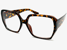 Oversized Classic Vintage Retro Style Clear Lens EYEGLASSES Large Square Tortoise Frame 80843