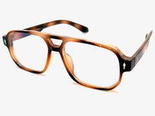 Classic Vintage Retro Style Clear Lens Blue Light Block Computer EYEGLASSES Brown Frame 55013