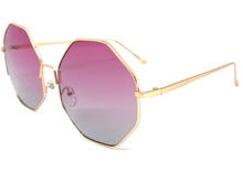 Oversized Exaggerated Vintage Retro Style SUNGLASSES Large Rose Gold Octagon Frame 4150