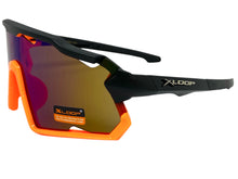 Oversized Retro Sporty Wrap Around Style SUNGLASSES Large Black & Orange Frame 3693