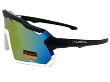 Oversized Retro Sporty Wrap Around Style SUNGLASSES Large Black & White Frame 3693