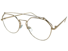 Exaggerated Classic Vintage Retro Style Clear Lens EYEGLASSES Gold Metal Frame AB252
