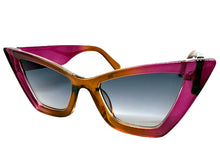 Oversized Vintage Retro Cat Eye Style SUNGLASSES Large Thick Purple Frame 1206