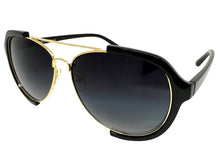 Classic Vintage Retro Aviator Style SUNGLASSES Black & Gold Frame 1694
