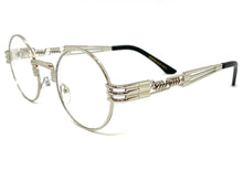 Classic Vintage Retro Style Clear Lens EYEGLASSES Round Silver Frame 10700