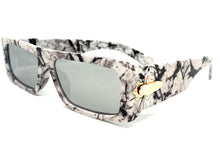 Classic Luxury Retro Hip Hop Style SUNGLASSES Marble Lens 30421