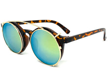 Classic Vintage Retro Style Clip On SUNGLASSES Round Tortoise Frame 6442