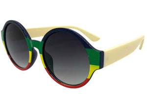 Classic Vintage Retro Style SUNGLASSES Round Multicolor Frame E1380