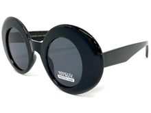 Oversized Exaggerated Vintage Retro Style SUNGLASSES Round Black Frame 1039