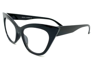 Women's Classic Vintage RETRO Cat Eye Style Clear Lens EYE GLASSES Black Frame 1611