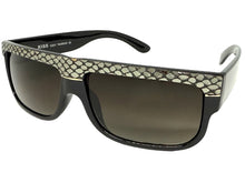 Classic Vintage Retro Hip Hop Rapper Pimp Style SUNGLASSES Thick Black Snakeskin Frame 1221