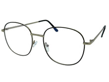 Exaggerated Classic Vintage Retro Style Clear Lens Blue Light Block Computer EYEGLASSES Square Silver Frame 5408