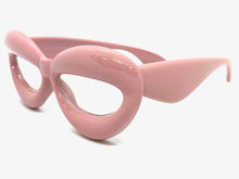 Oversized Exaggerated Retro Clear Lens EYEGLASSES Large Pink Optical Frame - RX Capable 80555