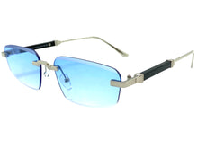 Classy Elegant Luxury Modern Style SUNGLASSES Rimless Silver Frame 5335