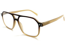 Classic Vintage Retro Aviator Style READING GLASSES READERS Brown Frame Lens Strength +2.50