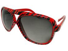 Oversized Exaggerated Vintage Retro Style SUNGLASSES Large Zebra - Tiger Print Frame 1166