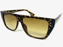 Classic Vintage Retro Style SUNGLASSES Square Tortoise Frame - Light Gradient Tint 1876