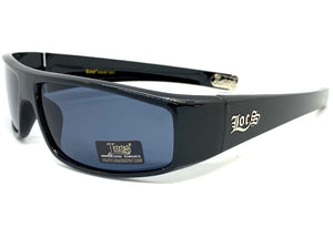 Classic Biker Gangster Hardcore Wrap Around LOCS SUNGLASSES Black Frame 9035