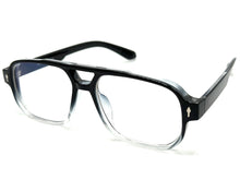 Classic Vintage Retro Style Clear Lens Blue Light Block Computer EYEGLASSES Black Frame 55013