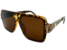 Classic Vintage Retro Luxury Hip Hop Rapper Style SUNGLASSES Large Tortoise & Gold Frame 3078