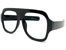 Oversized Classic Vintage Retro Style X-Large Black Lensless Eye Glasses- Frame Only NO Lens 541095
