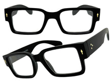 Classic Vintage Retro Style Clear Lens EYEGLASSES Thick Square Black Frame 35009