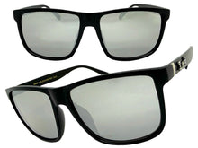 Classic Hardcore Biker Gangster Style LOCS SUNGLASSES Square Black Frame - Silver Lens 91295