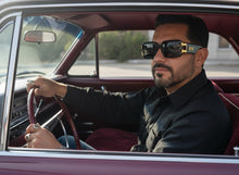 Classic Hardcore Biker Gangster Style LOCS SUNGLASSES Large Thick Black Frame - Dark Lens 91336