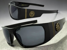 Classic Hardcore Gangster Biker Style Choppers SUNGLASSES Thick Black Frame - Dark Lens 6786