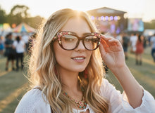 Oversized Vintage Retro Cat Eye Style Clear Lens EYEGLASSES Large Burgundy Frame - Flowers & Gold Leaf Accents 6806 (Copy)