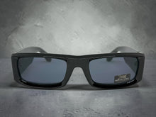 Classic Hardcore Biker Gangster Style LOCS SUNGLASSES Large Thick Black Frame - Dark Lens 91335