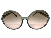 Oversized Classic Vintage Retro Style SUNGLASSES X-Large Round Gray Frame 15032