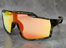 Military Tactical Hunting Fishing Wrap Around Safety SUNGLASSES Camouflage Frame - Gold Lens CAMO3