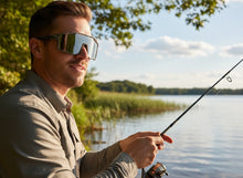 Military Tactical Hunting Fishing Wrap Around Safety SUNGLASSES Camouflage Frame - Silver Lens CAMO3