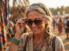 Oversized Vintage Retro Cat Eye Style SUNGLASSES Large Burgundy Frame - Flowers & Gold Leaf Accents 6806 (Copy) (Copy)