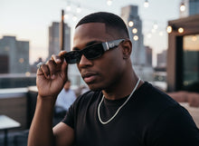Classic Hardcore Biker Gangster Style LOCS SUNGLASSES Large Thick Black Frame - Dark Lens 91320