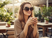 Oversized Exaggerated Vintage Retro Style SUNGLASSES Large Square Gray & Rose Gold Frame 30340