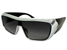 Space Futuristic Robotic Cyclops Modern Contemporary Party Raver SUNGLASSES Sleek Silver Frame LH315